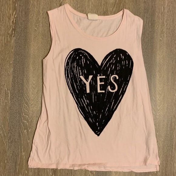 Pink Yes Heart Tank - Picture 1 of 3